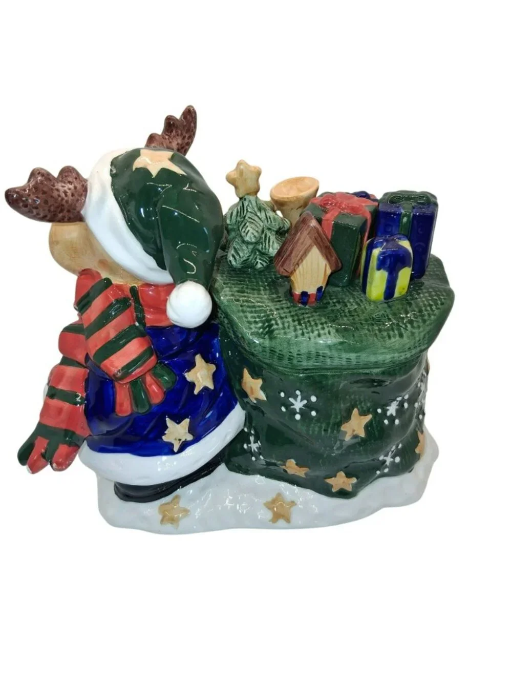 Christmas Ceramic Reindeer Cookie Jar Gifts & Tree  East West Distributing Co.